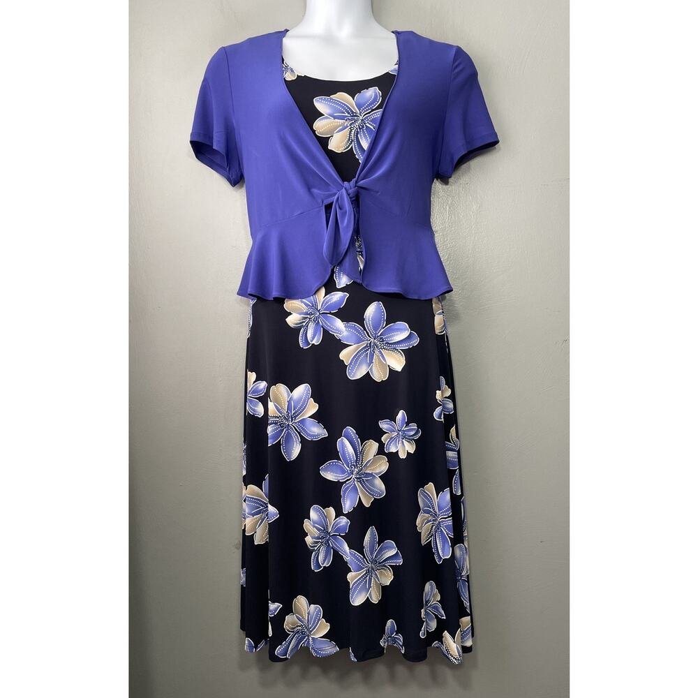Perceptions Dress Shrug Set Size Large Stretch Easy Care Church Travel Spring - Picture 3 of 14
